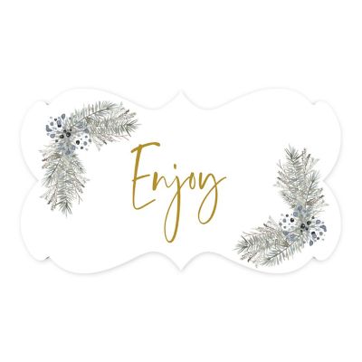 36 Snowflakes/Gray Fancy Frame  Enjoy Image 2