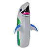 36" White and Blue Inflatable Dancing Dolphin Poolside Bop Bag Image 1