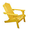 36" Yellow Classic Folding Wooden Adirondack Chair Image 1