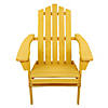36" Yellow Classic Folding Wooden Adirondack Chair Image 2