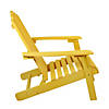 36" Yellow Classic Folding Wooden Adirondack Chair Image 3