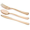 360 Pc. Gold Classic Cutlery Plastic Silverware Set - Forks, Knives and Spoons (120 Guests) Image 1