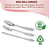 360 Pc. Shiny Metallic Silver Baroque Plastic Cutlery Set - Spoons, Forks and Knives (120 Guests) Image 4