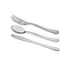 360 Pc. Shiny Metallic Silver Plastic Cutlery Combo Set - Spoons, Forks and Knives (120 Guests) Image 1