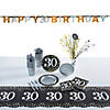 367 Pc. Sparkling Celebration 30th Birthday Tableware Kit for 24 Guests Image 1