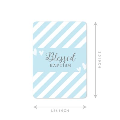 36Pcs Blue/Gray Boy Baptism Minis Labels Image 3