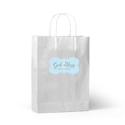 36Pcs Blue/Gray God Bless This Baptism Image 1