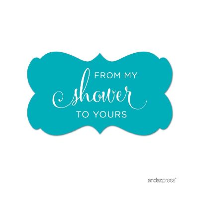36PK From My Shower Aqua Frame Labels Image 1