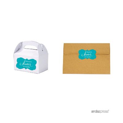 36PK From My Shower Aqua Frame Labels Image 1
