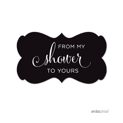 36PK From My Shower Black Frame Labels Image 2