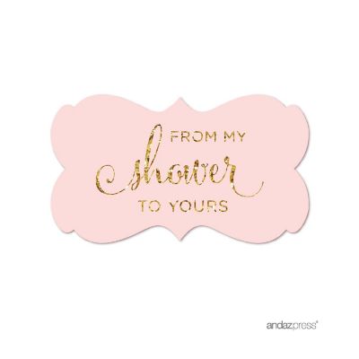 36PK From My Shower Blush Glitter Labels Image 1