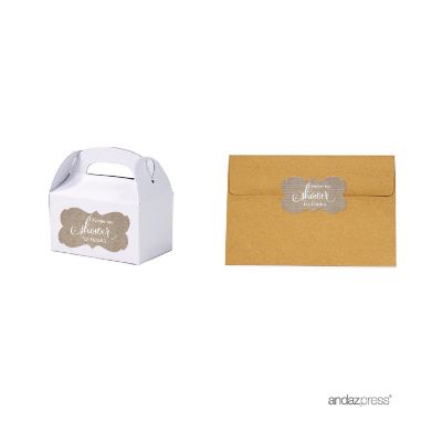 36PK From My Shower Burlap Frame Labels Image 1