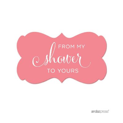 36PK From My Shower Coral Frame Labels Image 1