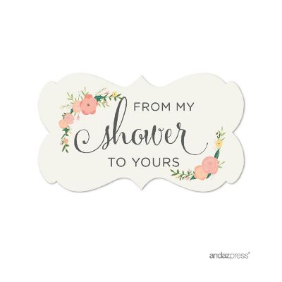 36PK From My Shower Floral Frame Labels Image 1