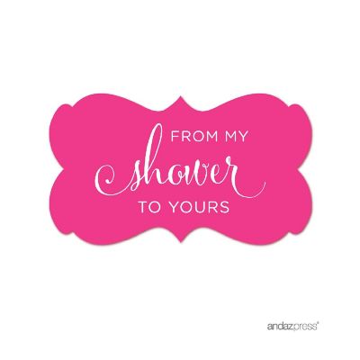 36PK From My Shower Fuchsia Frame Labels Image 1