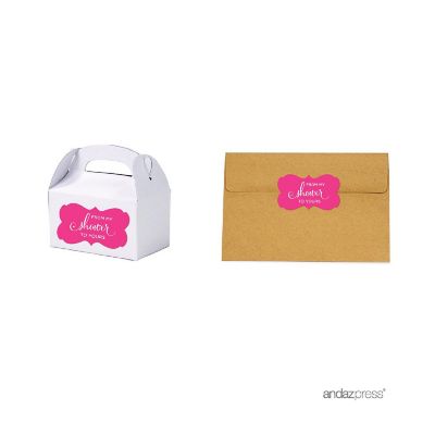 36PK From My Shower Fuchsia Frame Labels Image 1