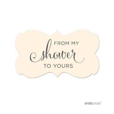 36PK From My Shower Ivory Frame Labels Image 1