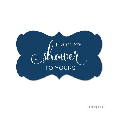 36PK From My Shower Navy Frame Labels Image 1