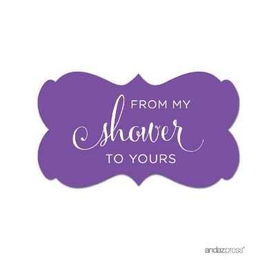 36PK From My Shower Purple Frame Labels Image 1