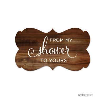 36PK From My Shower Rustic Wood Labels Image 1