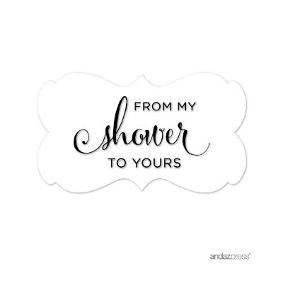 36PK From My Shower White Frame Labels Image 1