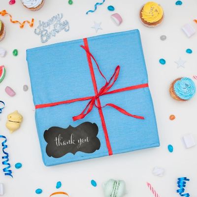 36PK Thank You Chalkboard Frame Labels Image 1