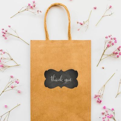 36PK Thank You Chalkboard Frame Labels Image 2