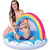 37" Inflatable Rainbow Canopy Baby Swimming Pool Image 1
