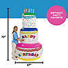 37" x 6 Ft. Jumbo Inflatable Vinyl Confetti Happy Birthday Cake Image 2