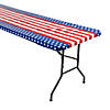 37" x 80" Patriotic Fitted Rectangle Disposable Plastic Tablecloth Image 1