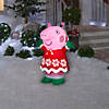 38" Airblown<sup>&#174;</sup> Blowup Inflatable Holiday Outfit Peppa Pig with Built-In Lights Christmas Outdoor Yard Decoration Image 2