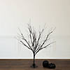 39" LED Lighted Black Halloween Twig Tree - Warm White Lights Image 1