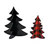 3D Buffalo Plaid Tree Centerpieces - 3 Pc. Image 1