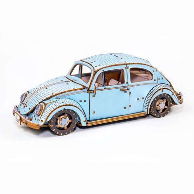 3D DIY Puzzle: 1949 VW Beetle Type 1 Wa-Gu-Mi Color Version - 346pcs Image 1