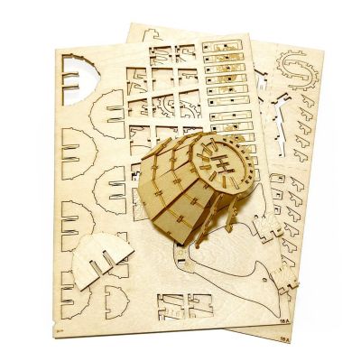 3D DIY Puzzle: Kabuto Samurai Warrior Helmet - 77pcs Image 2