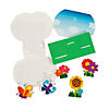 3D Spring Flower Bed & Butterflies Craft Kit - Makes 12 Image 1