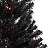 3ft Pre-Lit Black Noble Spruce Artificial Halloween Tree  Orange Lights Image 2
