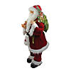 3ft Red and White Santa Claus Christmas Figure with Teddy Bear and Gift Bag Image 3
