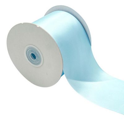 3"x 25 yards Blue Single Face Satin Gift Ribbon Image 3
