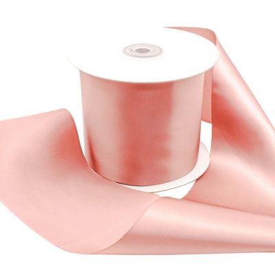 3"x 25 yards Blush Single Face Satin Gift Ribbon Image 2