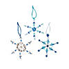 4 1/2" Beaded Snowflake Christmas Ornament Craft Kit - Makes 24 Image 1