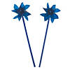 4 1/2" Blue Plastic Pinwheels with Blue Plastic Sticks - 36 Pc. Image 1
