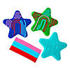 4 1/2" Bright Color Rubber Patterned Star-Shaped Sensory Boards - 6 Pc. Image 1