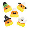 4 1/2" Bulk 48 Pc. Halloween Smiling Stuffed Candy Corn Assortment Image 1