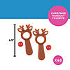 4 1/2" Bulk 48 Pc. Reindeer Catch-a-Nose Christmas Plastic Paddleball Games Image 2