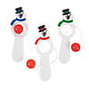 4 1/2" Bulk 48 Pc. Snowman Catch-a-Ball Christmas Plastic Paddleball Games Image 1