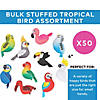 4 1/2" Bulk 50 Pc. Multicolored Stuffed Tropical Bird Assortment Image 2
