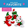 4 1/2" Christmas Red, Green & White Stuffed Dinosaurs with Hat & Scarf - 12 Pc. Image 2