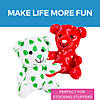 4 1/2" Christmas Tree & Candy Cane Print Stuffed Teddy Bears - 12 Pc. Image 2