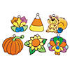 4 1/2" Fall Plants & Creatures Clear Plastic Suncatchers - 24 Pc. Image 1